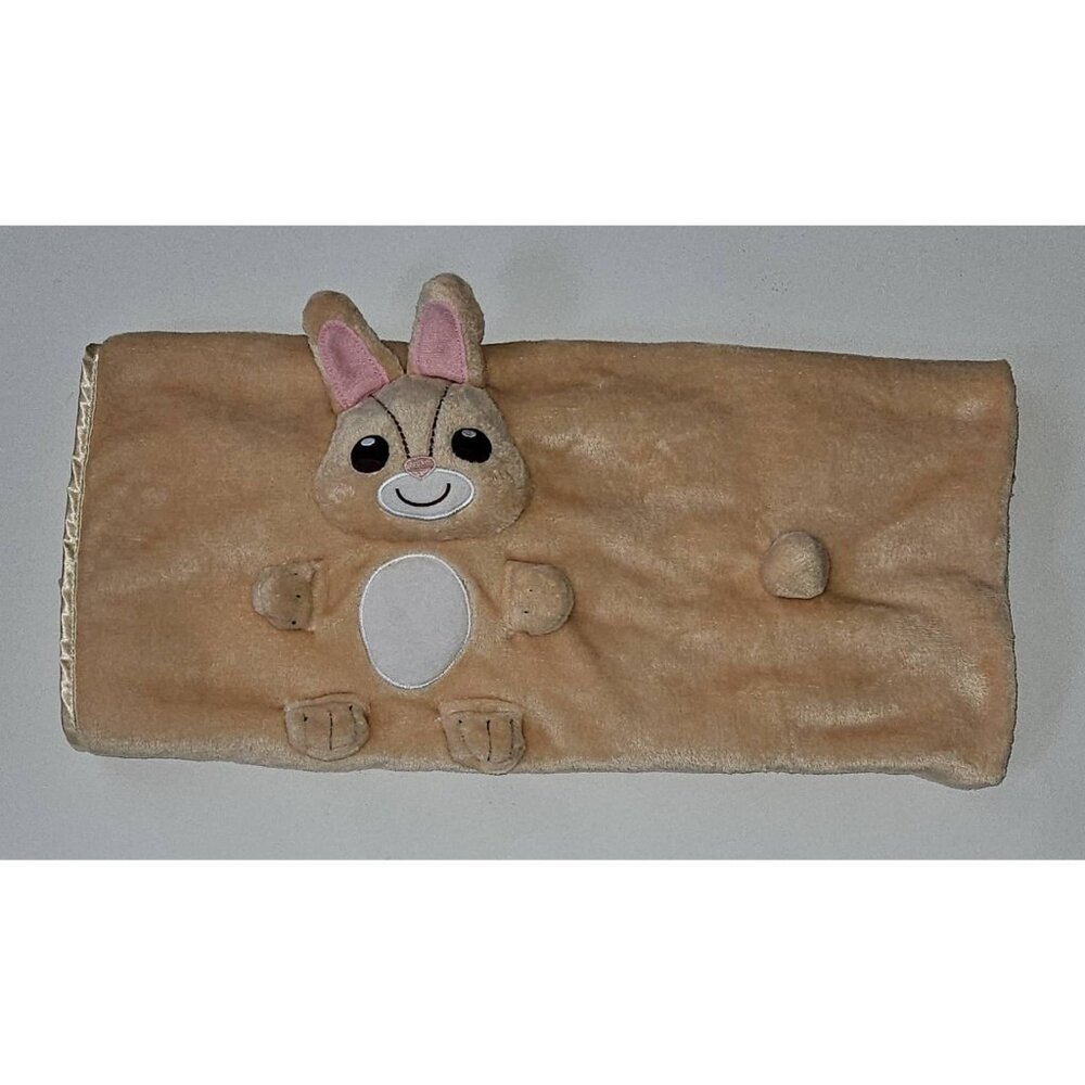 Peach Bunny Rabbit Fleece Baby Blanket 3D Ears Face Paws Tail Orange WinFun